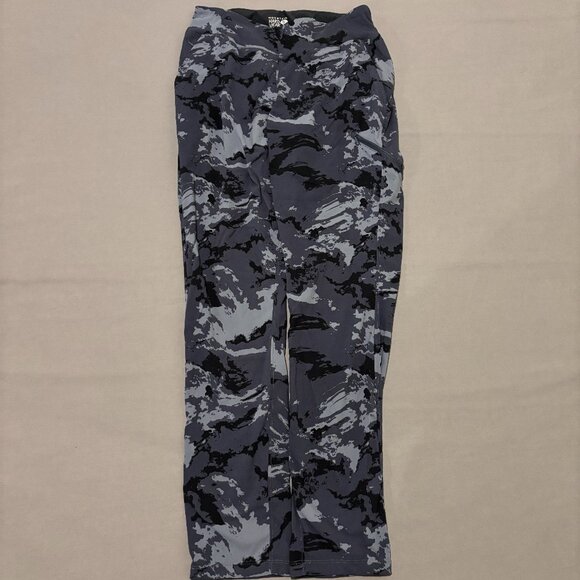 Mountain Hardwear Pants - Mountain Hardwear Leggings Womens Small Black Gray Camo Outdoor Hiking Casual